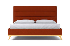 Cooper Upholstered Platform Bed :: Leg Finish: Natural / Size: King