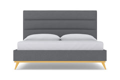 Cooper Upholstered Platform Bed :: Leg Finish: Natural / Size: California King