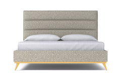 Cooper Upholstered Platform Bed :: Leg Finish: Natural / Size: California King