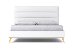 Cooper Upholstered Platform Bed :: Leg Finish: Natural / Size: California King