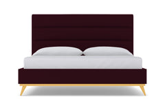 Cooper Upholstered Platform Bed :: Leg Finish: Natural / Size: Queen Size