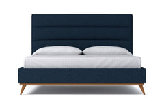 Cooper Upholstered Platform Bed :: Leg Finish: Pecan / Size: California King