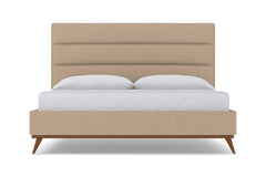 Cooper Upholstered Platform Bed :: Leg Finish: Pecan / Size: California King