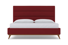 Cooper Upholstered Platform Bed :: Leg Finish: Pecan / Size: California King