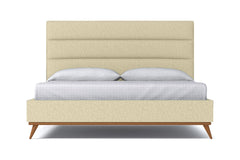 Cooper Upholstered Platform Bed :: Leg Finish: Pecan / Size: California King