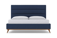 Cooper Upholstered Platform Bed :: Leg Finish: Pecan / Size: California King