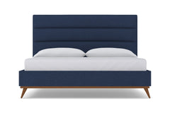 Cooper Upholstered Platform Bed :: Leg Finish: Pecan / Size: Queen Size