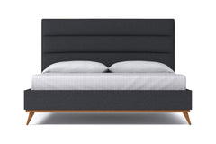 Cooper Upholstered Platform Bed :: Leg Finish: Pecan / Size: California King