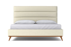 Cooper Upholstered Platform Bed :: Leg Finish: Pecan / Size: California King