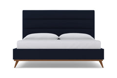 Cooper Upholstered Platform Bed :: Leg Finish: Pecan / Size: California King