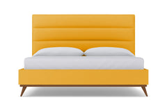 Cooper Upholstered Platform Bed :: Leg Finish: Pecan / Size: Full Size