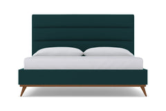 Cooper Upholstered Platform Bed :: Leg Finish: Pecan / Size: California King