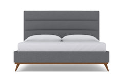 Cooper Upholstered Platform Bed :: Leg Finish: Pecan / Size: California King