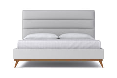 Cooper Upholstered Platform Bed :: Leg Finish: Pecan / Size: California King