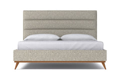 Cooper Upholstered Platform Bed :: Leg Finish: Pecan / Size: California King