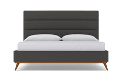 Cooper Upholstered Platform Bed :: Leg Finish: Pecan / Size: California King