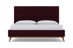 Cooper Upholstered Platform Bed :: Leg Finish: Pecan / Size: Queen Size