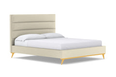 Cooper Upholstered Platform Bed :: Leg Finish: Natural / Size: California King