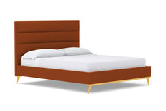 Cooper Upholstered Platform Bed :: Leg Finish: Natural / Size: Queen Size