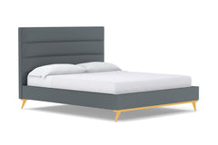 Cooper Upholstered Platform Bed :: Leg Finish: Natural / Size: California King