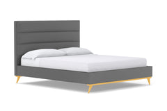 Cooper Upholstered Platform Bed :: Leg Finish: Natural / Size: California King