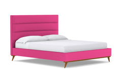 Cooper Upholstered Platform Bed :: Leg Finish: Pecan / Size: California King