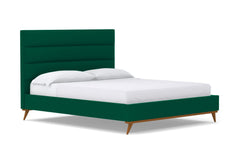 Cooper Upholstered Platform Bed :: Leg Finish: Pecan / Size: California King