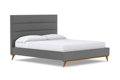 Cooper Upholstered Platform Bed :: Leg Finish: Pecan / Size: California King