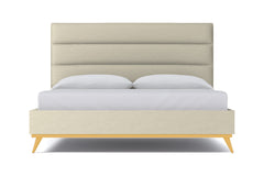 Cooper Upholstered Platform Bed :: Leg Finish: Natural / Size: California King