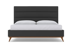 Cooper Upholstered Platform Bed :: Leg Finish: Pecan / Size: California King