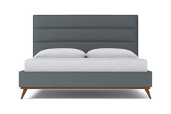 Cooper Upholstered Platform Bed :: Leg Finish: Pecan / Size: California King