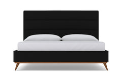 Cooper Upholstered Platform Bed :: Leg Finish: Pecan / Size: California King