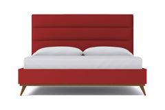 Cooper Upholstered Platform Bed :: Leg Finish: Pecan / Size: California King