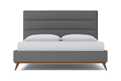 Cooper Upholstered Platform Bed :: Leg Finish: Pecan / Size: California King