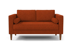 Delilah Apartment Size Sofa :: Leg Finish: Pecan / Size: Apartment Size - 74&quot;w