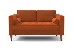 Delilah Apartment Size Sofa :: Leg Finish: Pecan / Size: Apartment Size - 74&quot;w