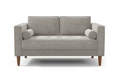 Delilah Apartment Size Sofa :: Leg Finish: Pecan / Size: Apartment Size - 74&quot;w