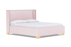 Everett Upholstered Bed :: Leg Finish: Natural / Size: Queen Size