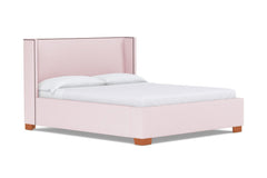 Everett Upholstered Bed :: Leg Finish: Pecan / Size: King