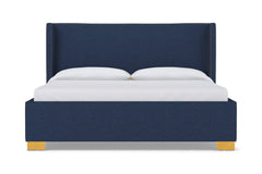 Everett Upholstered Bed :: Leg Finish: Natural / Size: Queen Size