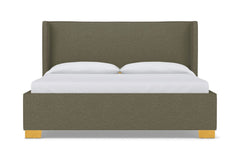 Everett Upholstered Bed :: Leg Finish: Natural / Size: Queen Size