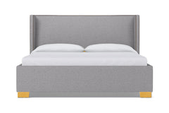 Everett Upholstered Bed :: Leg Finish: Natural / Size: Full Size