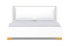 Everett Upholstered Bed :: Leg Finish: Natural / Size: Queen Size