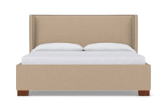 Everett Upholstered Bed :: Leg Finish: Pecan / Size: Full Size