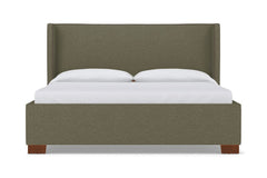 Everett Upholstered Bed :: Leg Finish: Pecan / Size: Queen Size