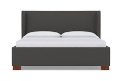 Everett Upholstered Bed :: Leg Finish: Pecan / Size: King