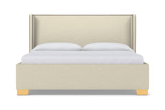 Everett Upholstered Bed :: Leg Finish: Natural / Size: Queen Size