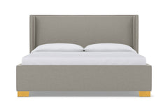 Everett Upholstered Bed :: Leg Finish: Natural / Size: Queen Size