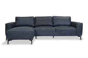 Harlow 2pc Leather Sectional Sofa :: Configuration: LAF - Chaise on the Left