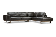 Hauser 2pc Leather Sectional Sofa